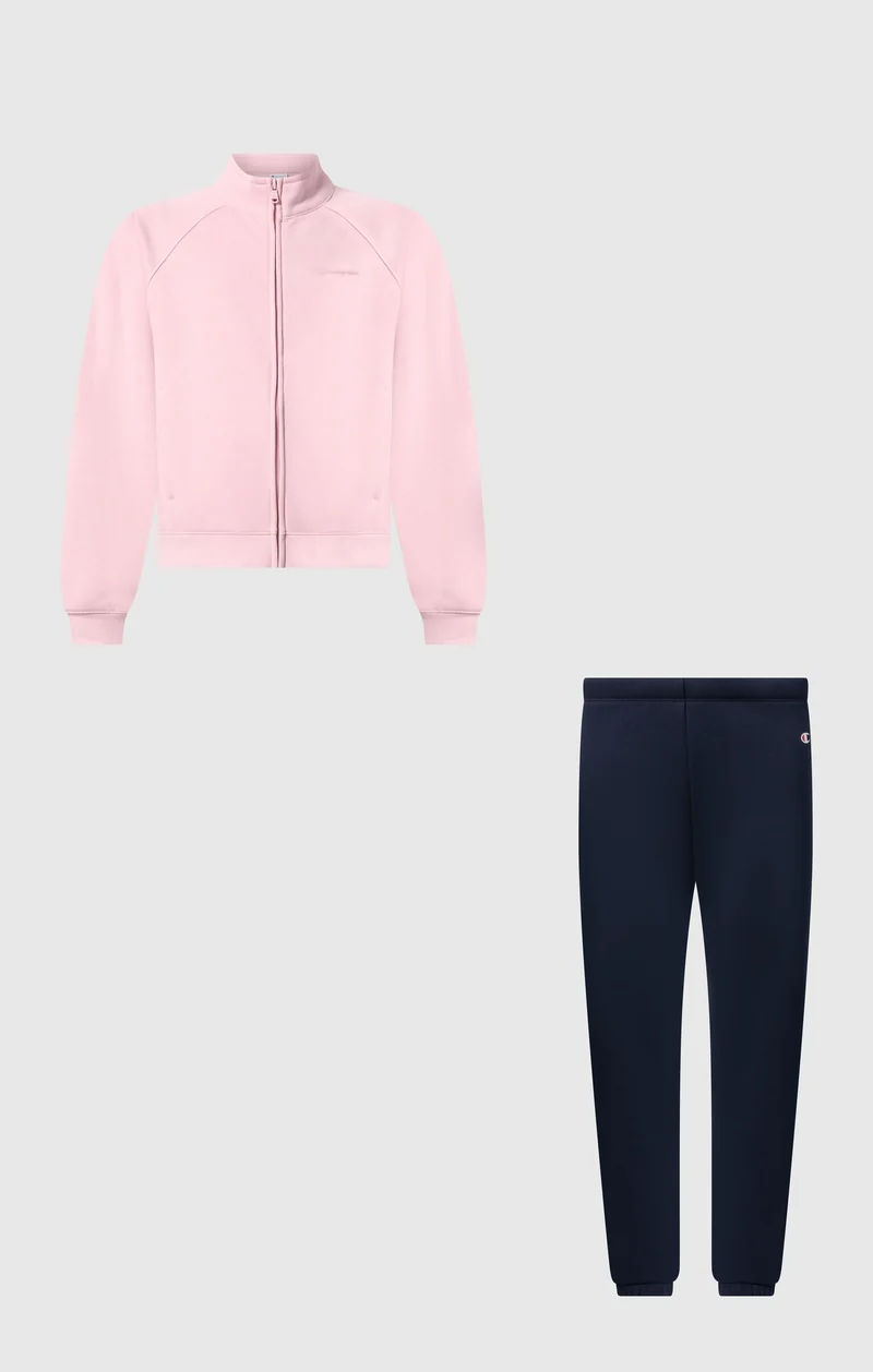 Girls' Full-Zip Tracksuit with Brushed Inside