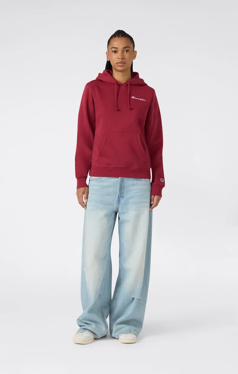 Women’s Fleece Hoodie with Small Embroidered Logo Icons