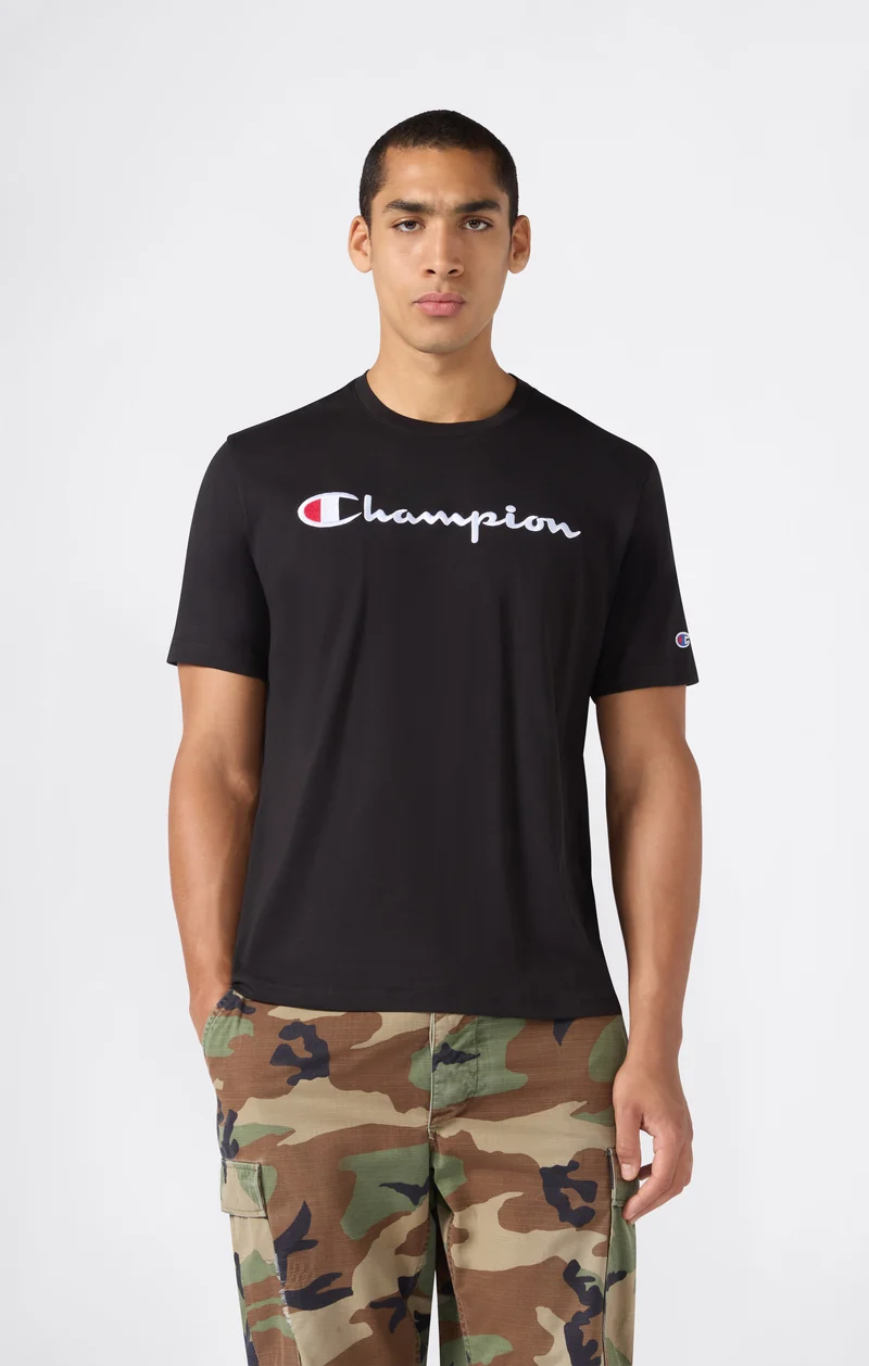 Men’s Cotton T-Shirt with Champion Logo