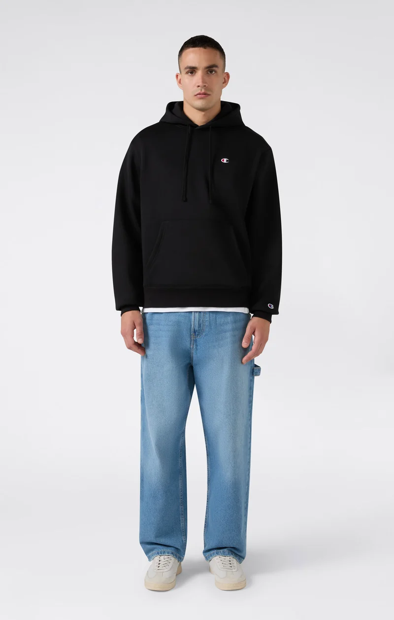 Men’s Hooded Sweatshirt with C Logo and Brushed Interior