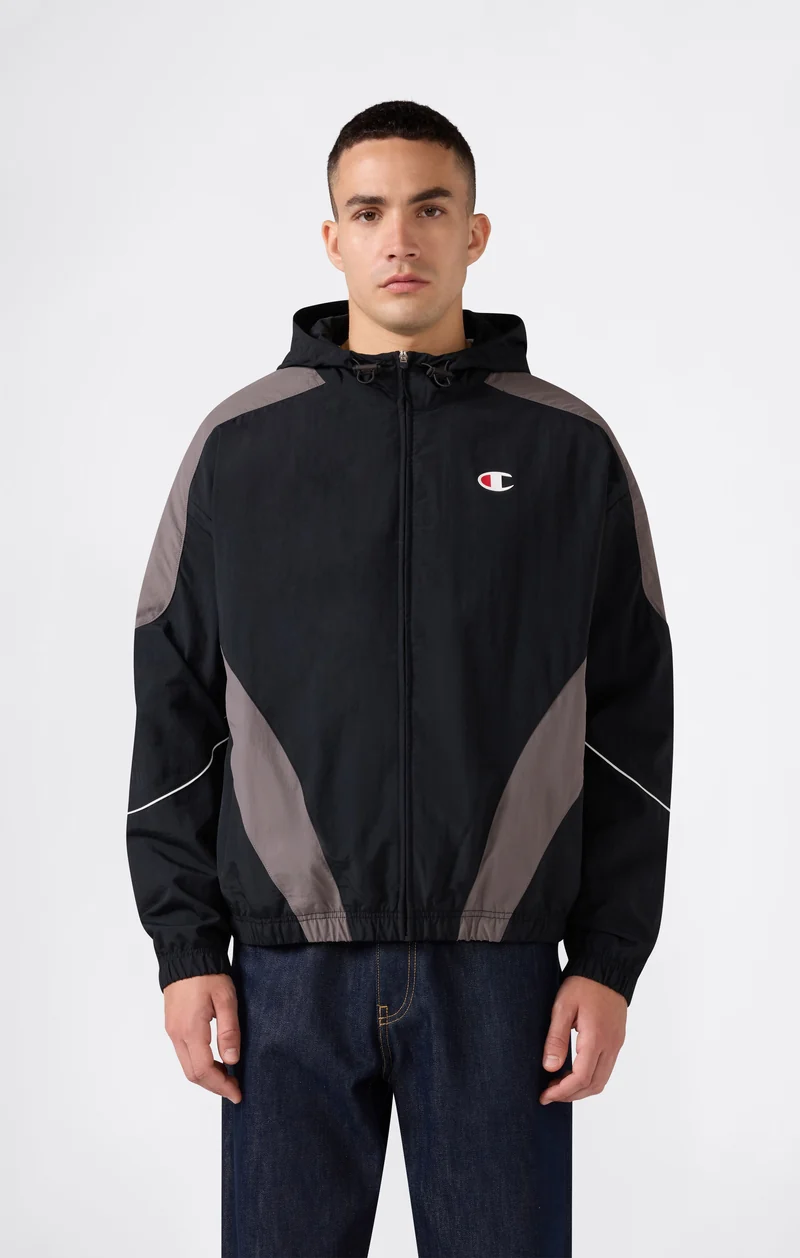 Men’s Full-Zip Hooded Nylon Jacket