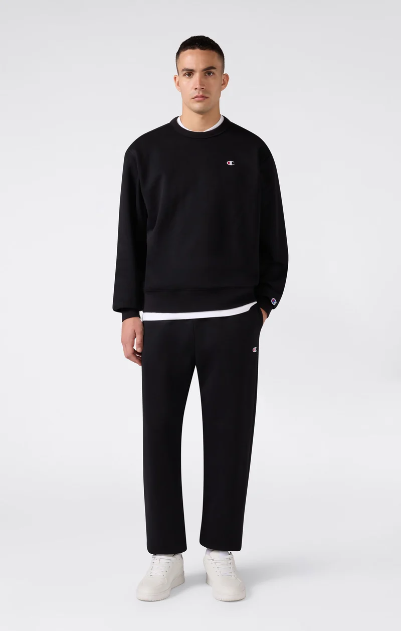 Men’s Trousers with Elasticated Cuffs, C Logo and Brushed Interior