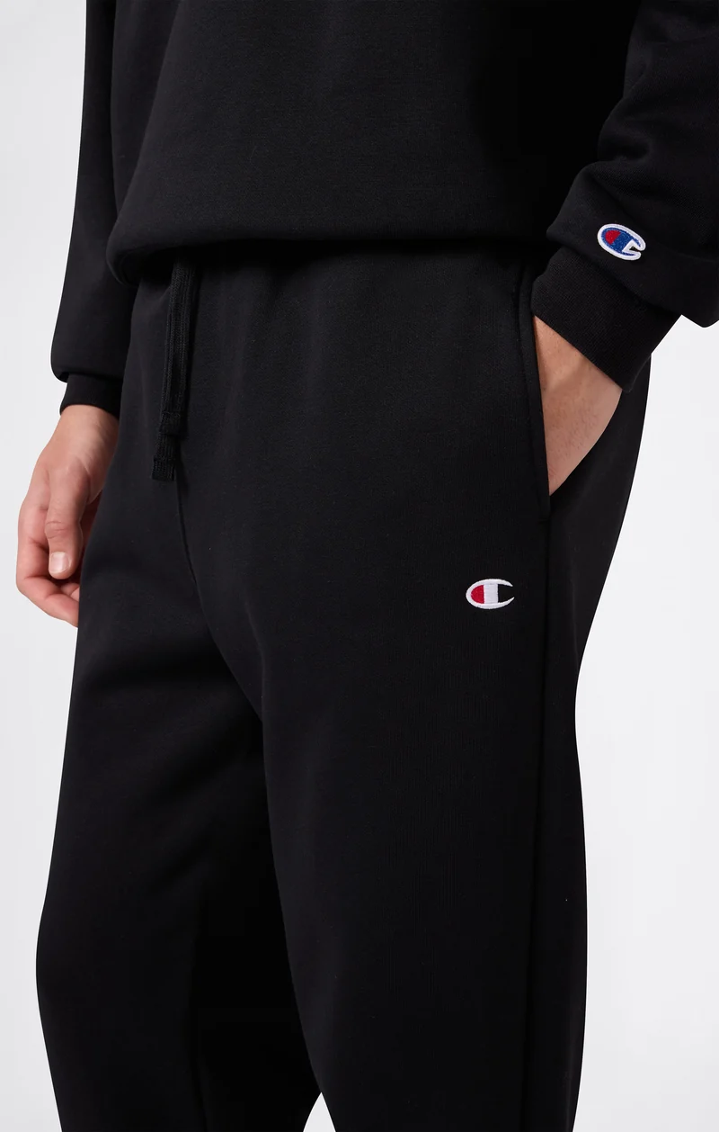 Men’s Trousers with Elasticated Cuffs, C Logo and Brushed Interior