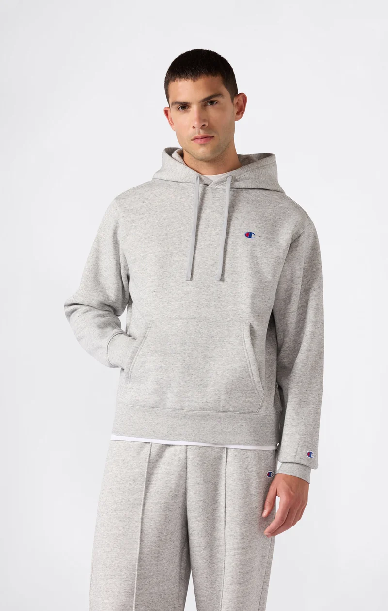 Men’s Hooded Sweatshirt with C Logo and Brushed Interior