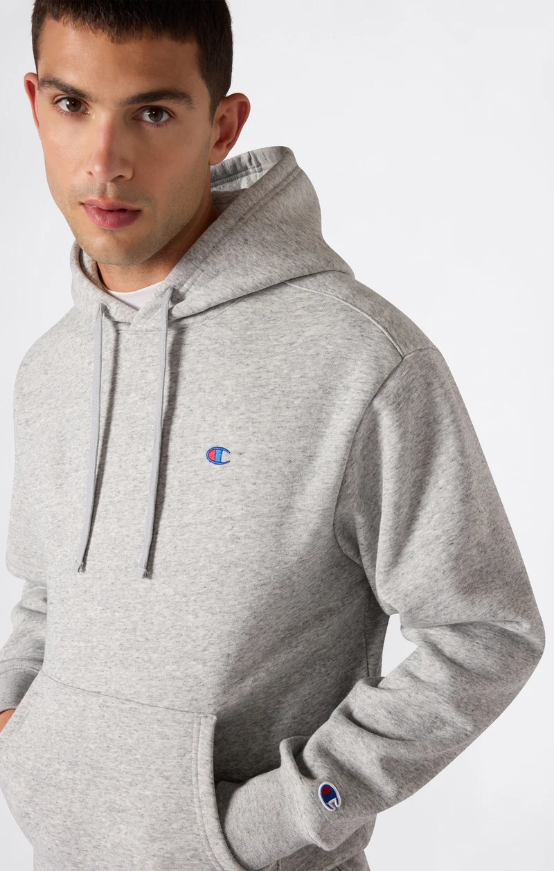 Men’s Hooded Sweatshirt with C Logo and Brushed Interior