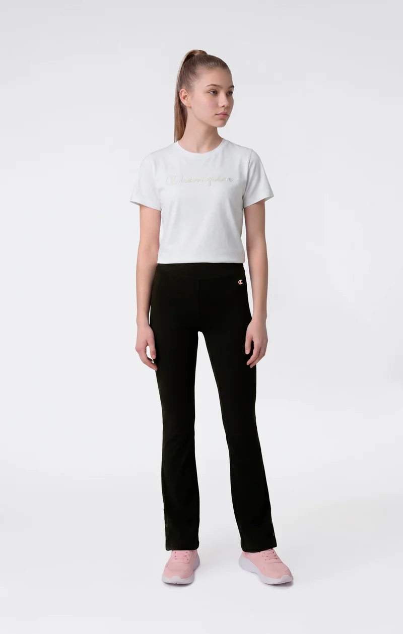 Girls’ Stretch Cotton Flare Leggings