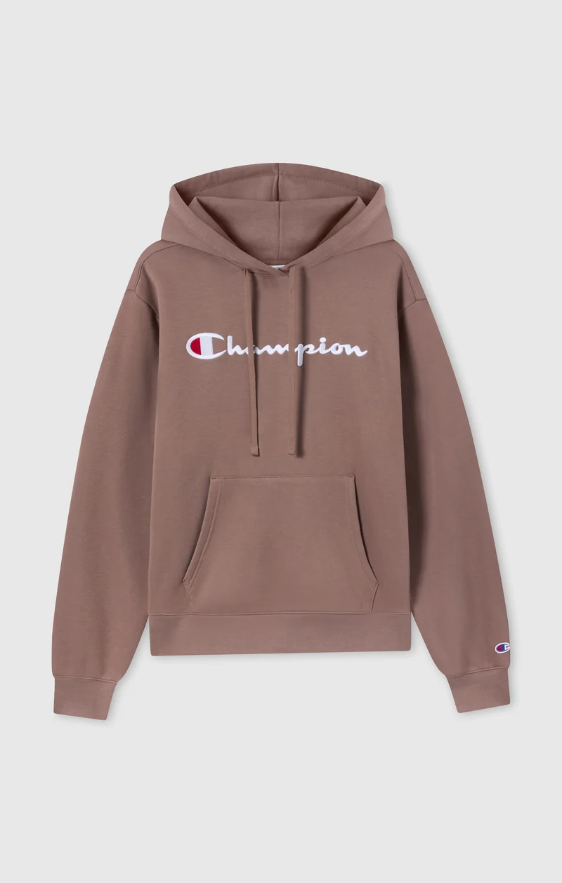 Men’s Hooded Sweatshirt with Maxi Logo and Brushed Interior