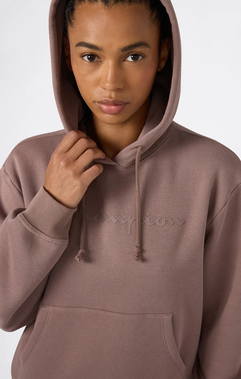 Women’s Hooded Sweatshirt with Maxi Logo and Brushed Interior
