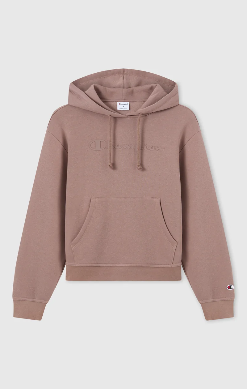 Women’s Hooded Sweatshirt with Maxi Logo and Brushed Interior