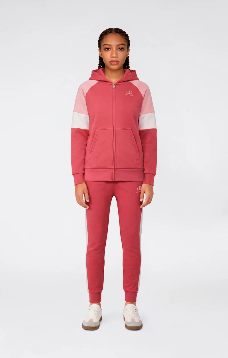 Junior Unisex Full-Zip Hooded Sweatshirt with Brushed Interior