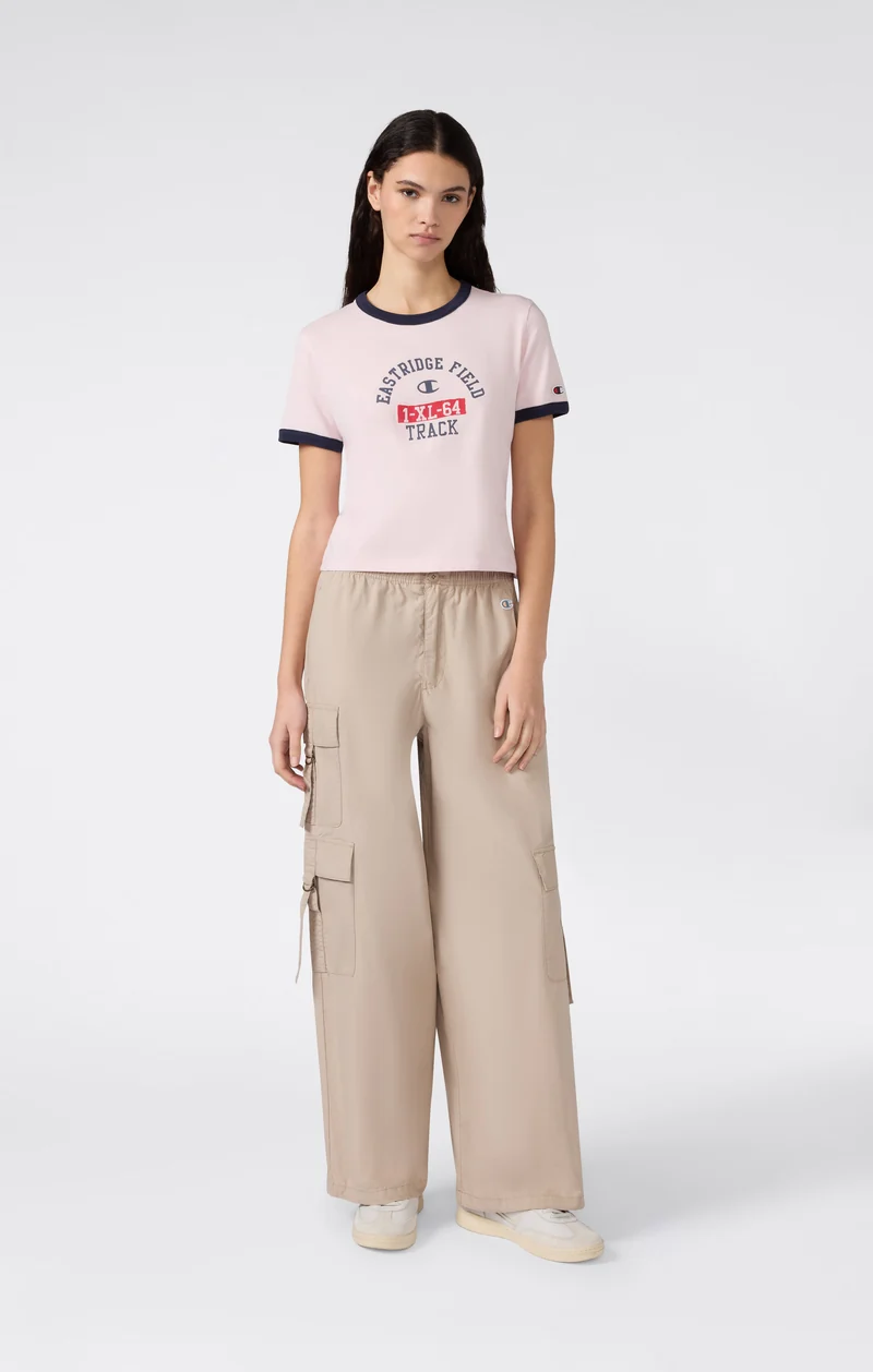 Women’s Cropped Ringer T-Shirt with Graphic