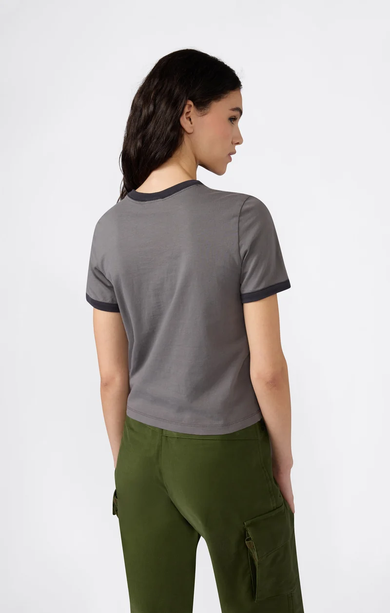 Women’s Cropped Ringer T-Shirt with Graphic