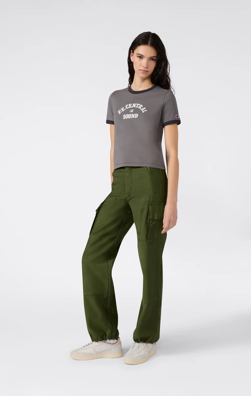 Women’s Cropped Ringer T-Shirt with Graphic