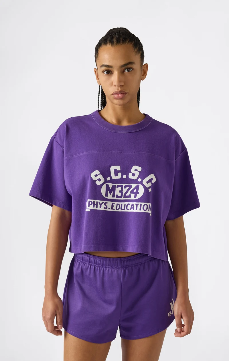 Women’s Cropped Crewneck T-Shirt Time Capsule