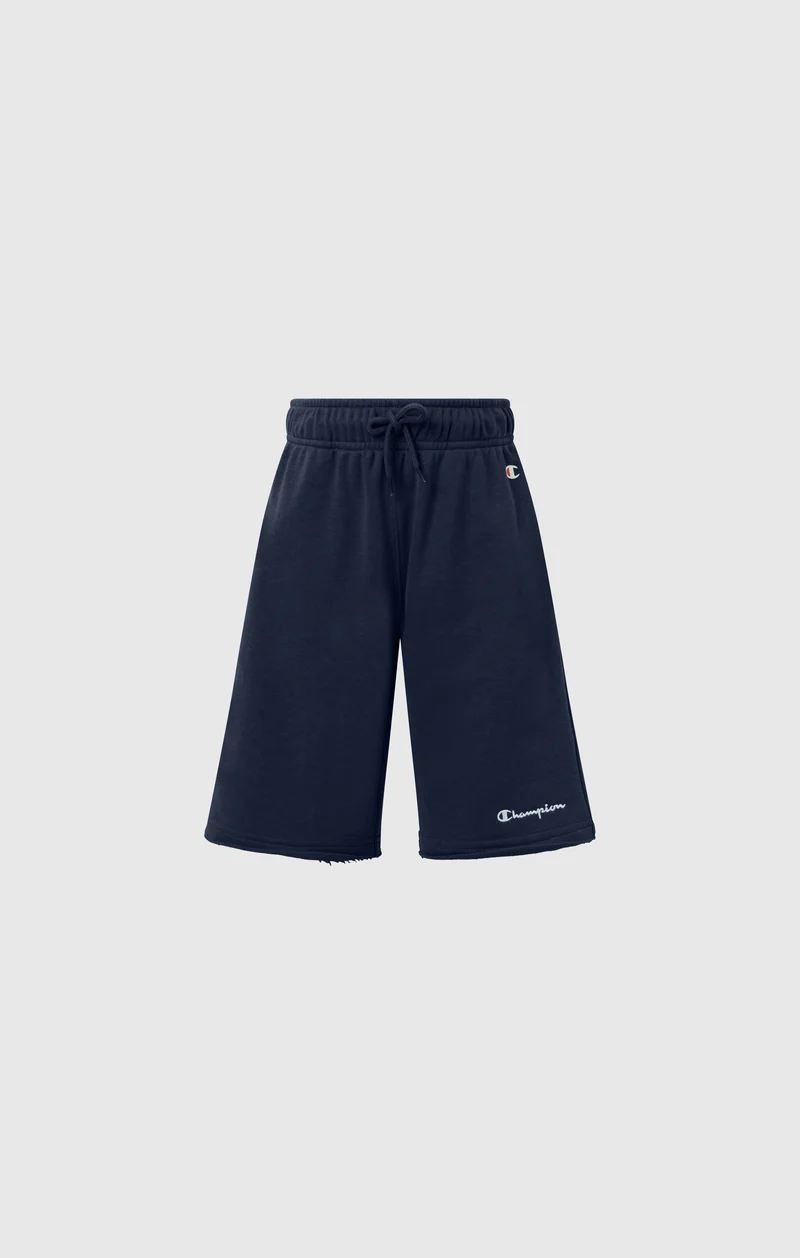 Boys’ Bermuda Shorts with Small Embroidered Logo Icons
