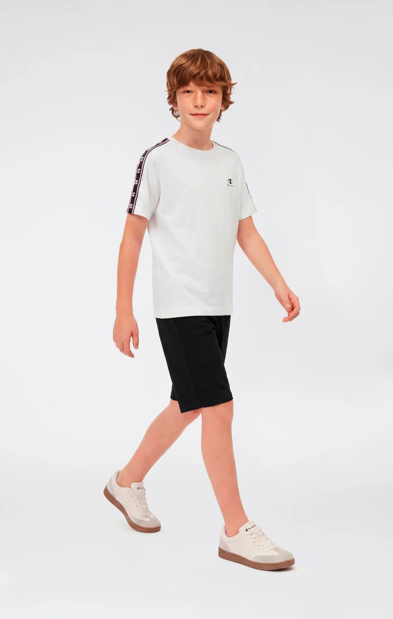 Boys’ Bermuda Shorts with Embroidered Maxi Logo Icons