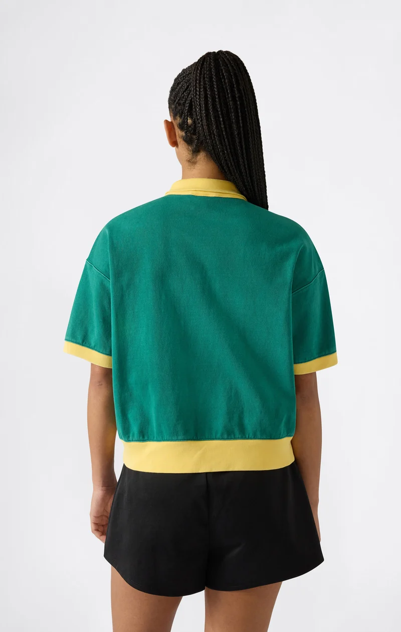 Women’s Half Zip Polo T-Shirt Time Capsule
