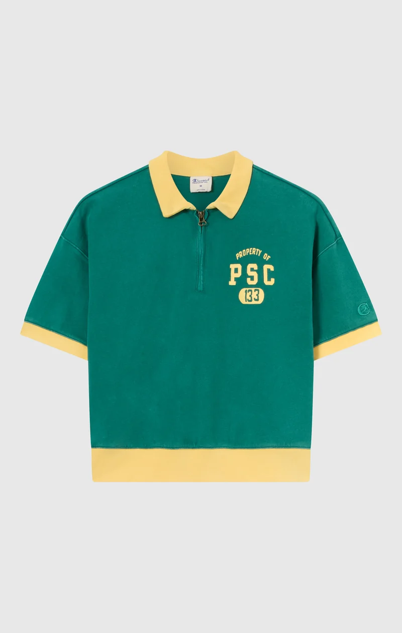 Women’s Half Zip Polo T-Shirt Time Capsule