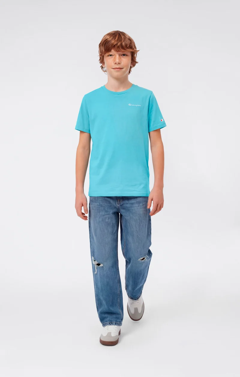 Boys’ Crewneck Small Script Logo T-Shirt Icons