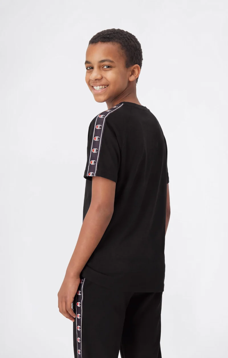 Boys’ Crewneck T-Shirt with Tape Logo