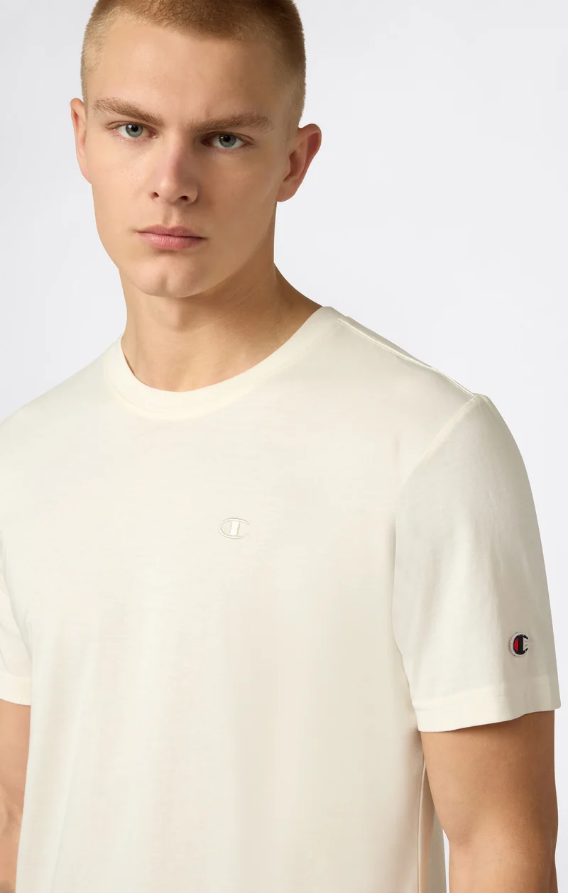 Men’s T-Shirt with Small C Embroidery Logo Icons
