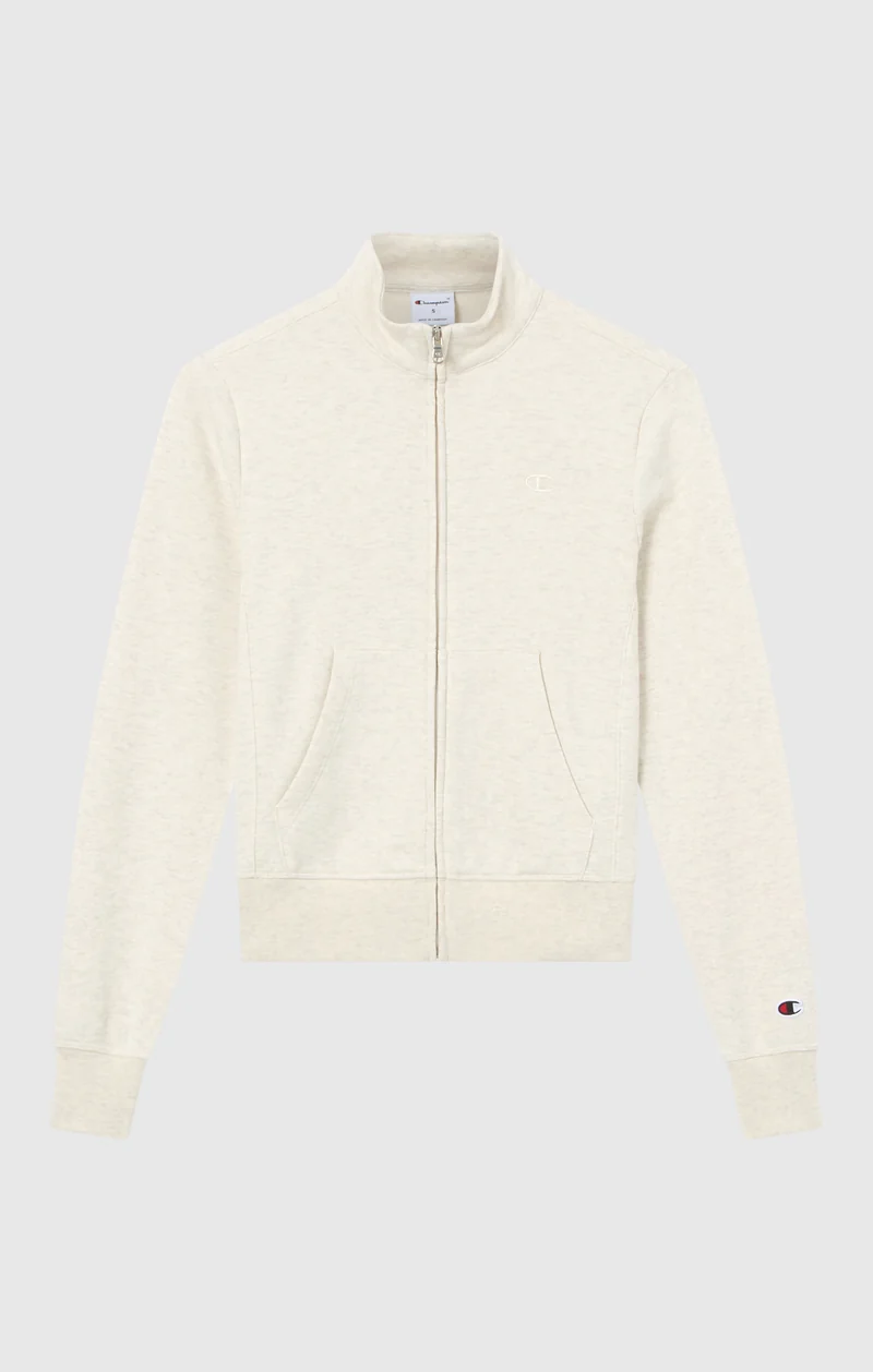 Women’s Lightweight Full Zip Sweatshirt with Tonal Embroidered “C” Logo Icons