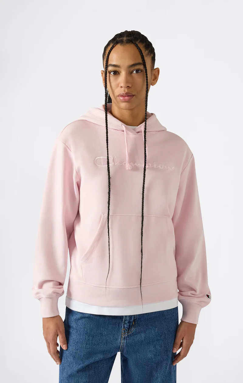 Women’s Lightweight Hooded Sweatshirt with Tonal Embroidered Maxi Logo Icons