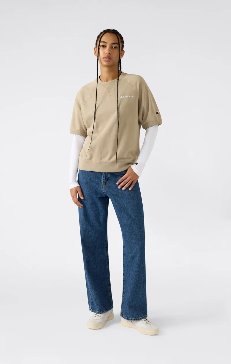 Women’s Lightweight Short Sleeve Crewneck Sweatshirt Icons