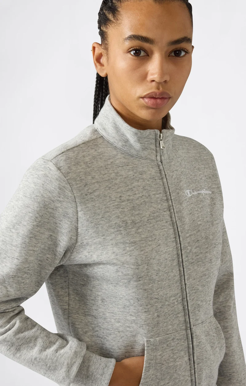 Women’s Lightweight Full Zip Sweatshirt with Contrast Logo Icons