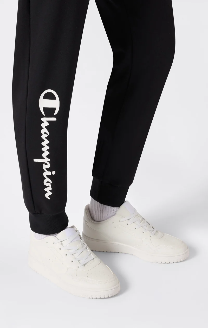 Men’s Lightweight Jogger Pants with Rib Cuffs and Maxi Printed Logo