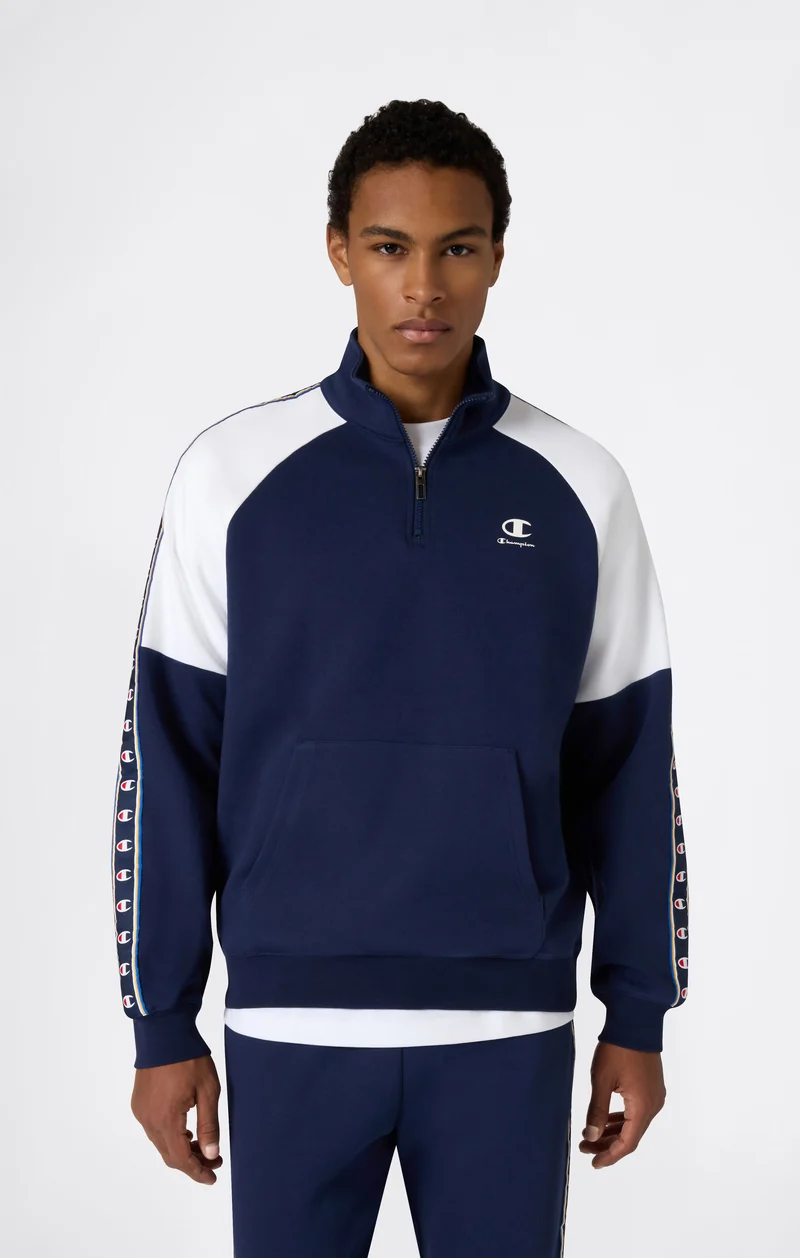 Men’s Interlock Half Zip Tape Logo Sweatshirt