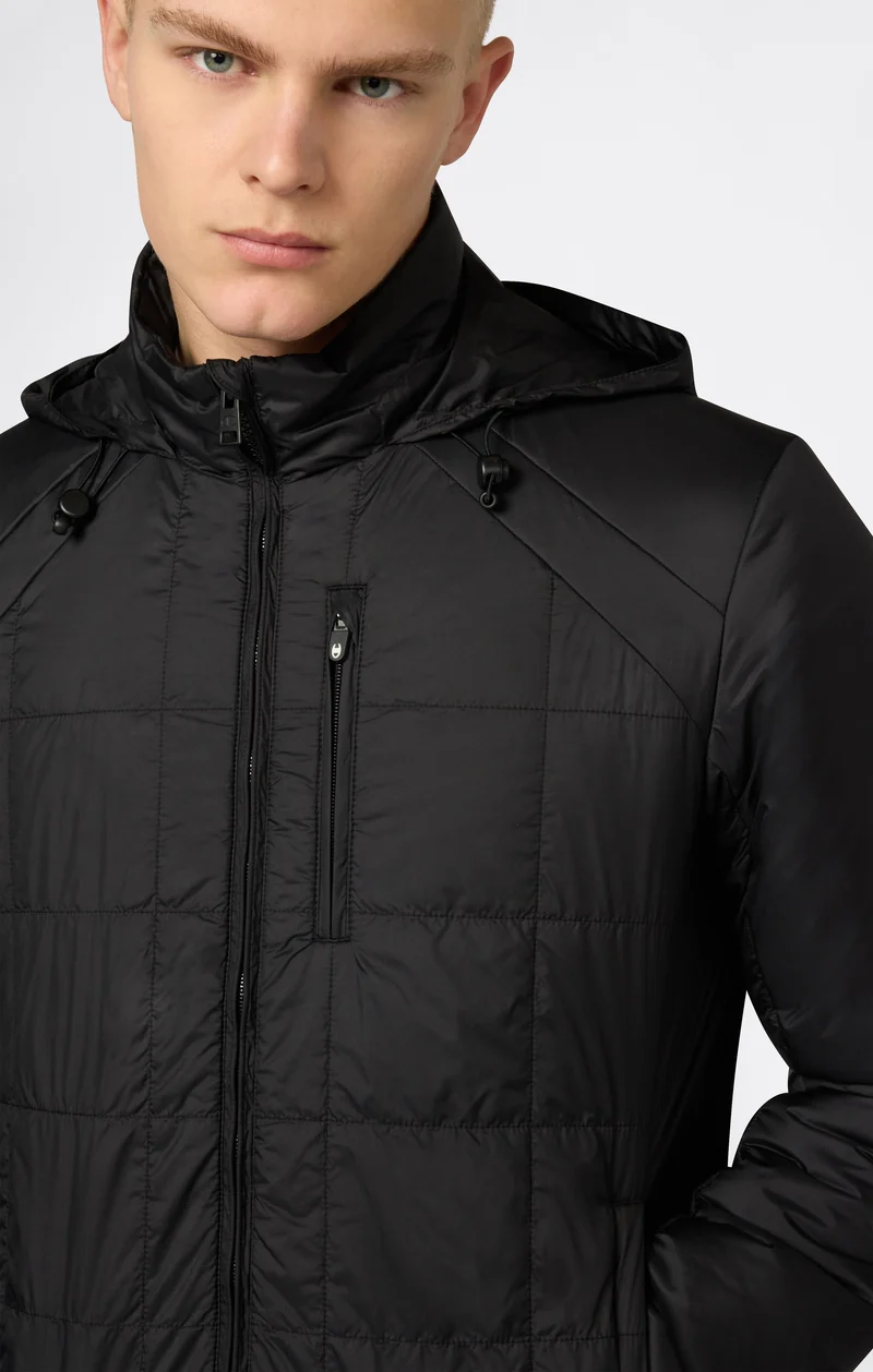 Men’s Padded Hooded Jacket with Full Zip