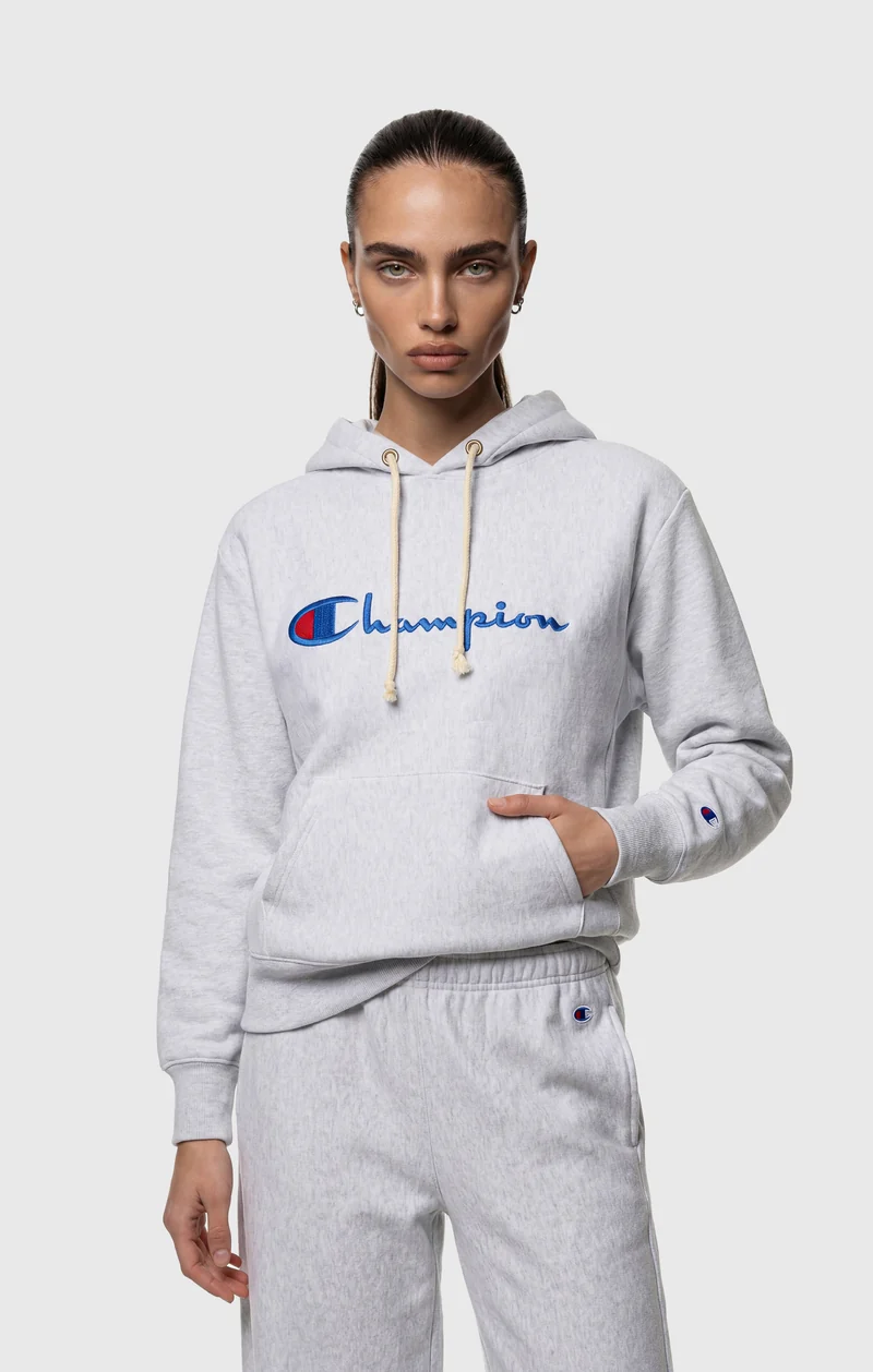 Women’s Lightweight Reverse Weave Hoodie with Embroidered Logo