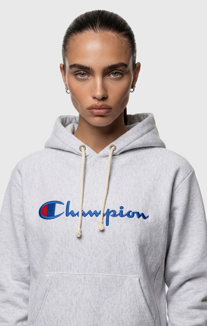 Women’s Lightweight Reverse Weave Hoodie with Embroidered Logo