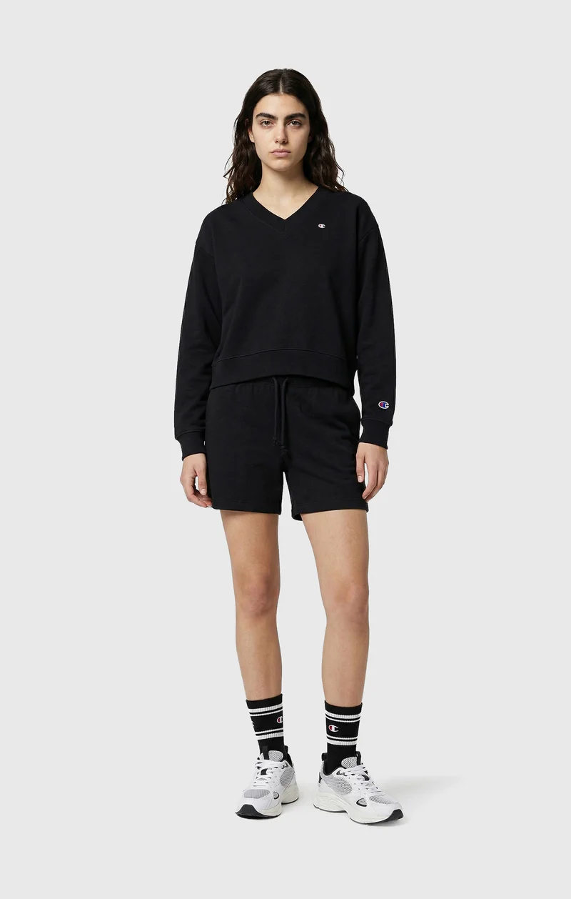 Women’s Lightweight Reverse Weave V-Neck Sweatshirt