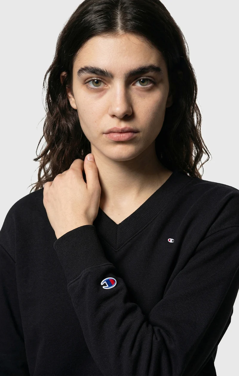 Women’s Lightweight Reverse Weave V-Neck Sweatshirt