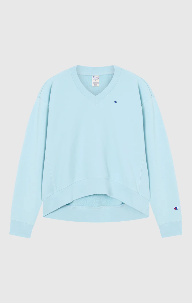 Women’s Lightweight Reverse Weave V-Neck Sweatshirt