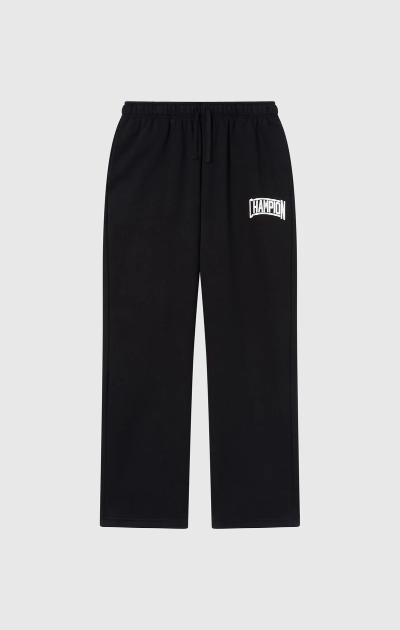 Men’s Straight Hem Pants With Brushed Interior And Puff Print Logo