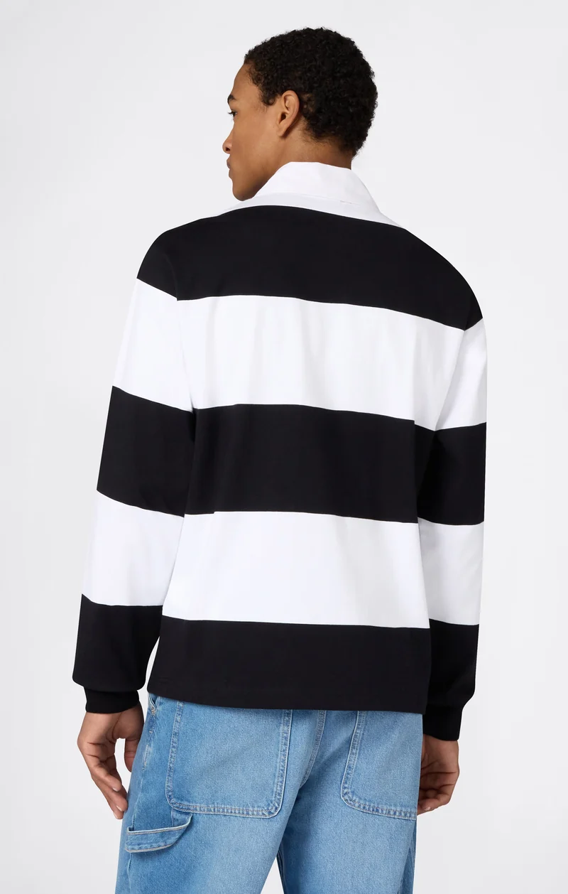 Men’s Striped Heavy Jersey Polo Shirt