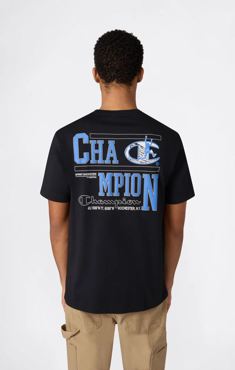 Men’s Crewneck T-Shirt With Puff Print Graphic
