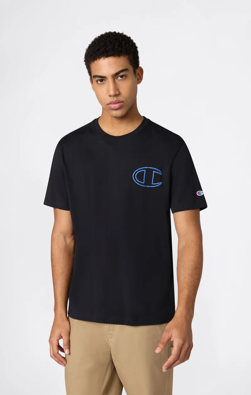 Men’s Crewneck T-Shirt With Puff Print Graphic