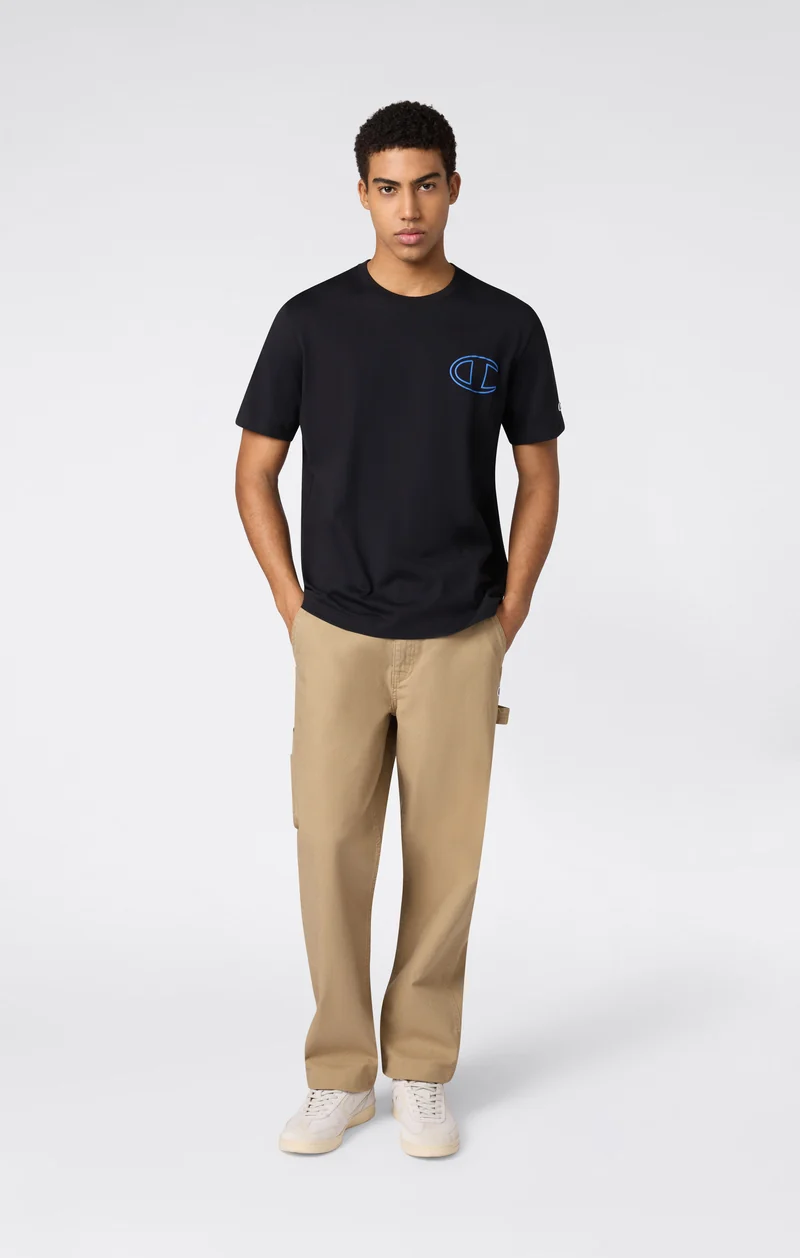 Men’s Crewneck T-Shirt With Puff Print Graphic