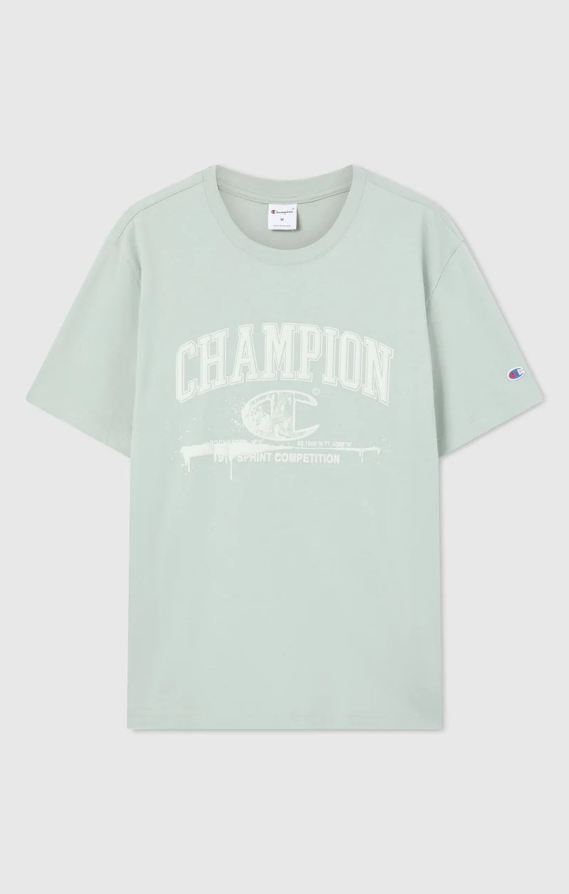 Men’s Crewneck T-Shirt With Puff Print Graphic