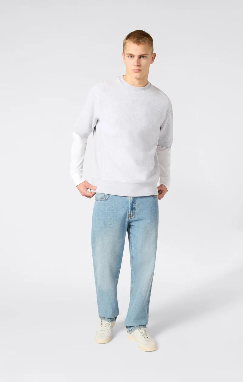 Men’s Lightweight Short Sleeve Reverse Weave Crewneck Sweatshirt