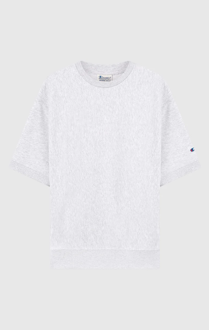 Men’s Lightweight Short Sleeve Reverse Weave Crewneck Sweatshirt