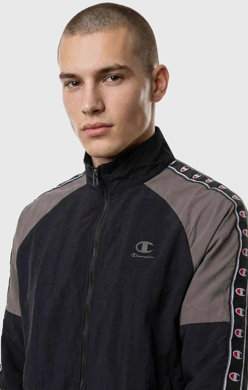 Men’s Track Top with Full Zip and Tape Logo