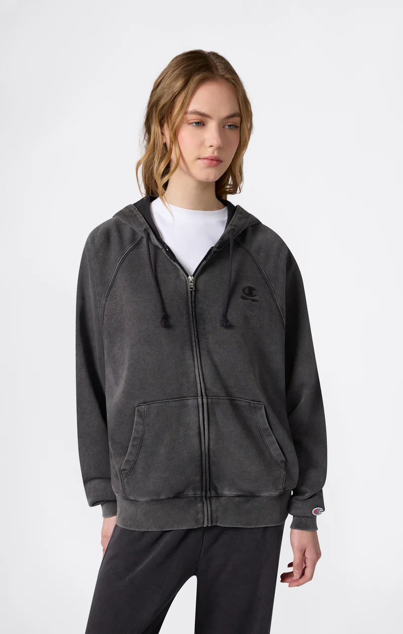 Women’s Washed Effect Full Zip Hoodie Icons