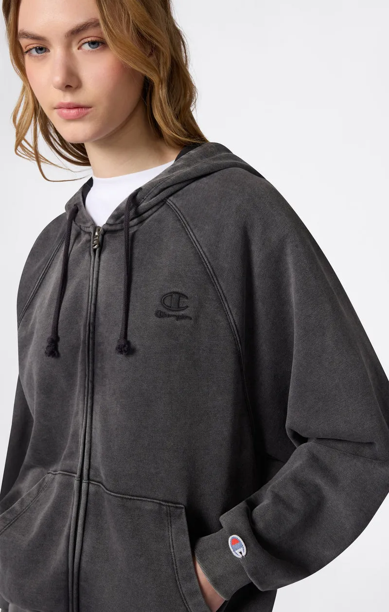 Women’s Washed Effect Full Zip Hoodie Icons