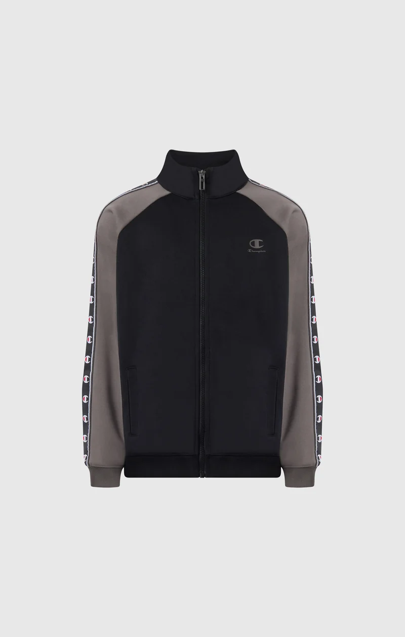 Boys’ Full Zip Sweatshirt with Tape Logo