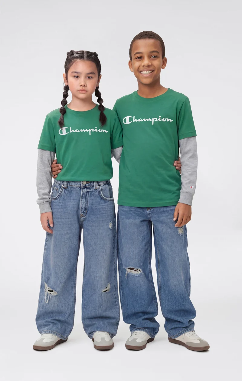 Boys' Long Sleeve T-Shirt Script Logo
